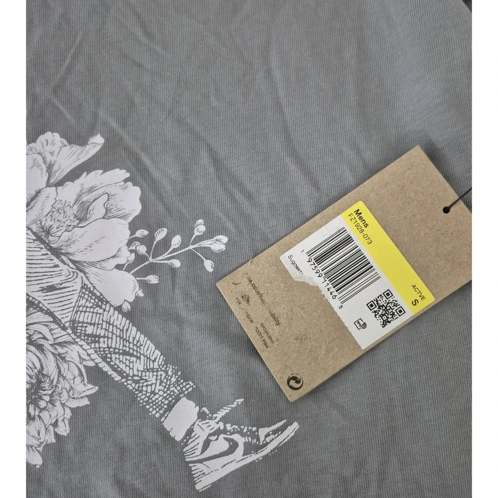 Jordan Shirt Mens Small Gray Maison Des Champions Floral Graphic‎ Dri-FIT New
